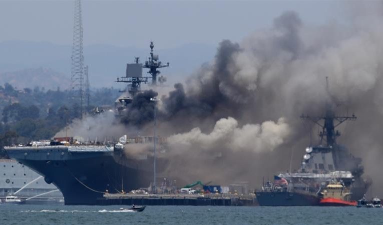 Fire on US Navy Ship, 21 Injured From Explosion