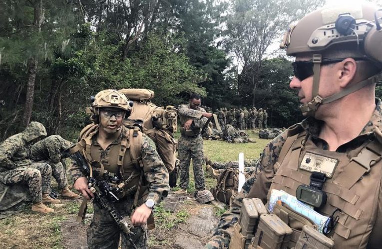 Marines practice island-fighting skills during jungle warfare training on Okinawa